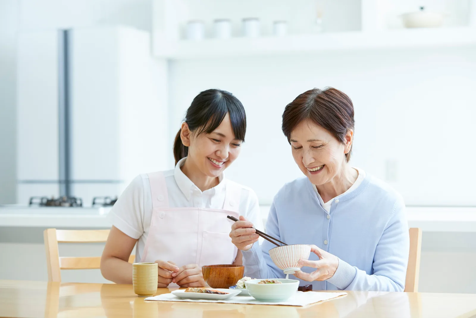 ご自宅での食事の様子